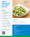 Screen grab of the free, downloadable zesty avocado chicken salad recipe