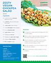 Screen grab of our free, downloadable zesty chickpea salad recipe printable